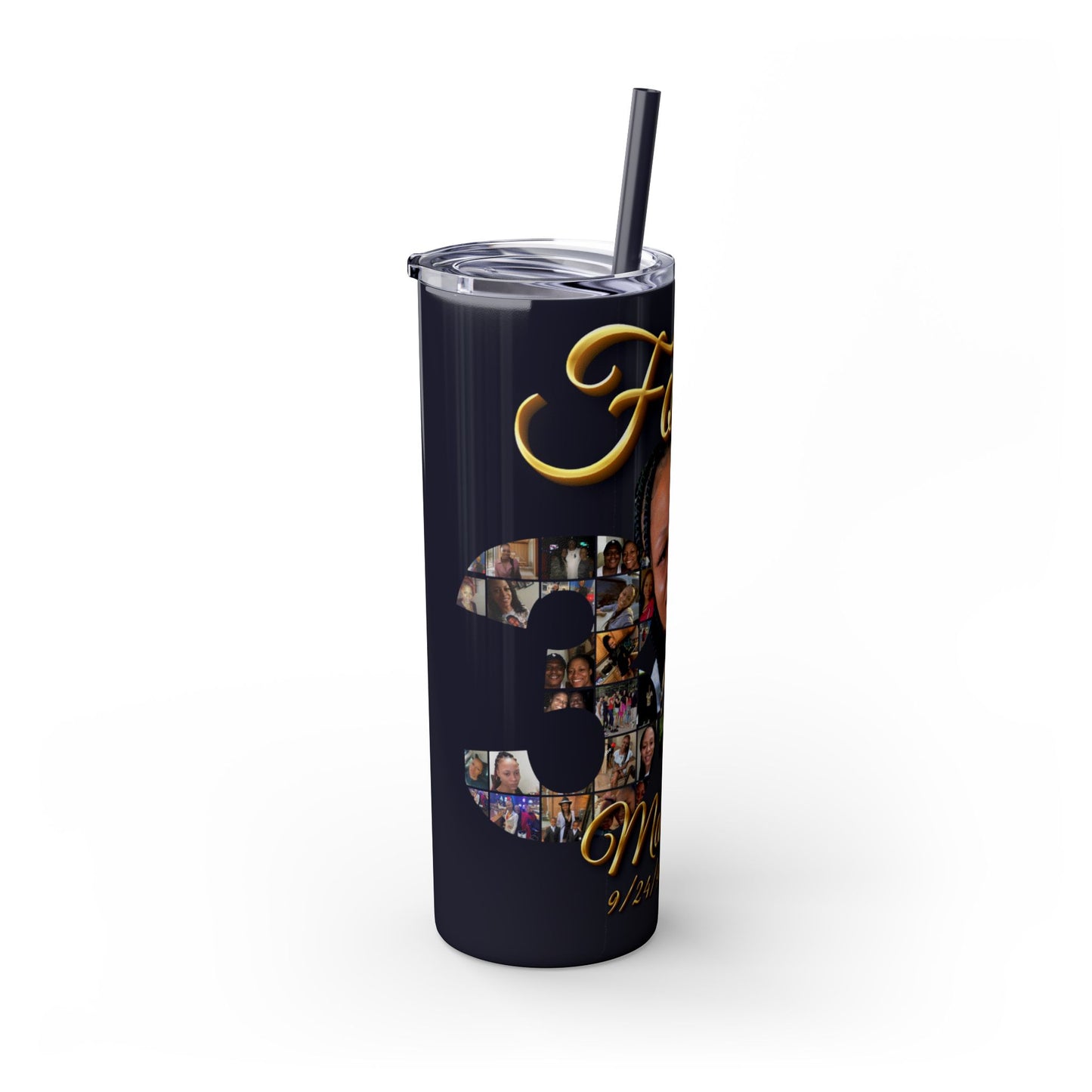 Forever 34 personalized skinny tumblers 20oz
