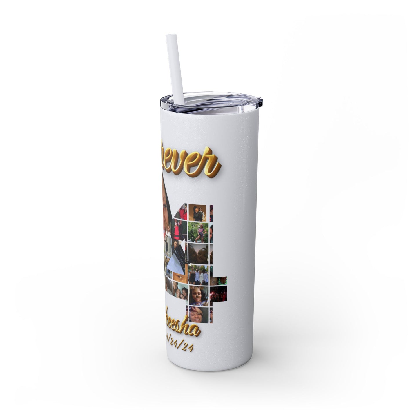 Forever 34 personalized skinny tumblers 20oz