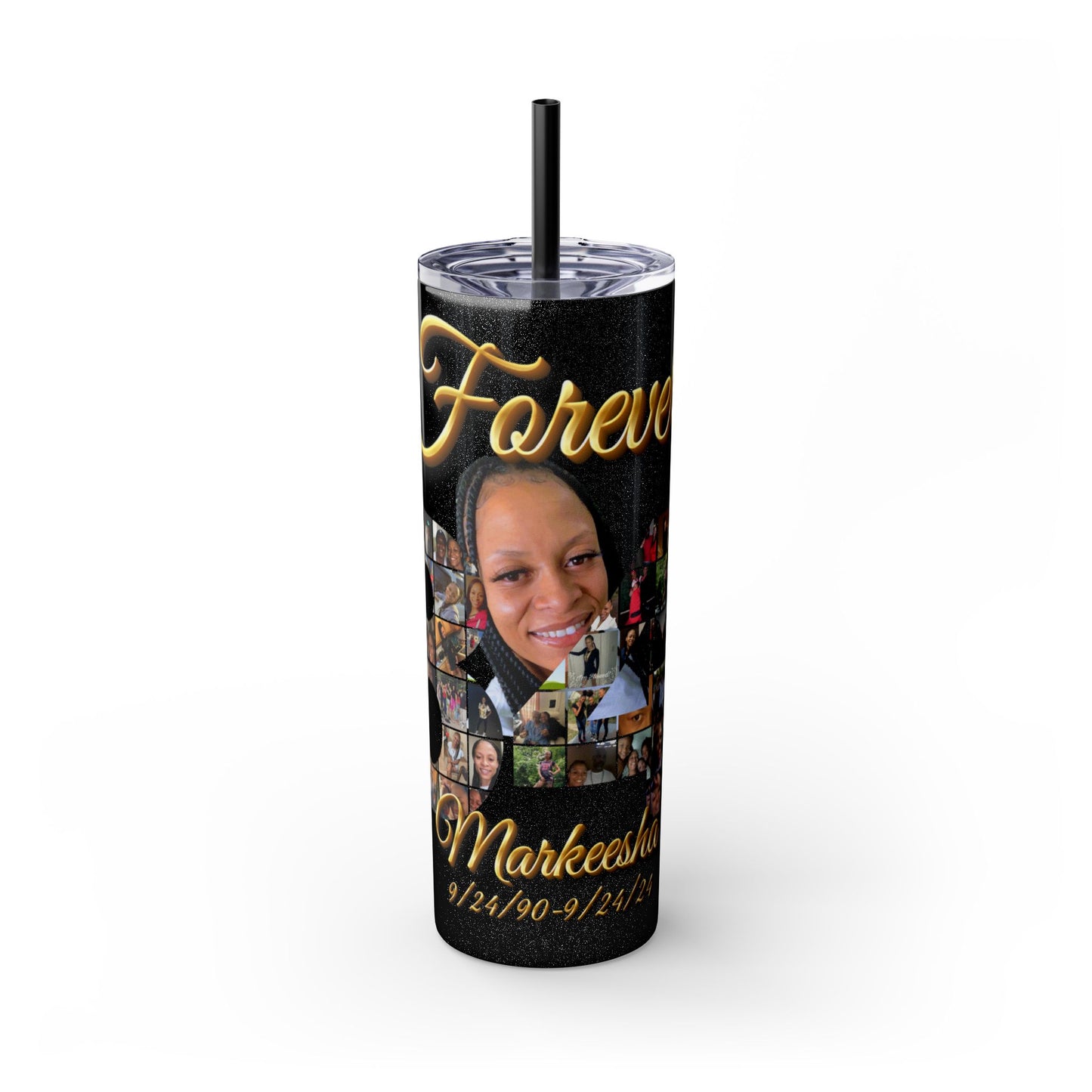 Forever 34 personalized skinny tumblers 20oz