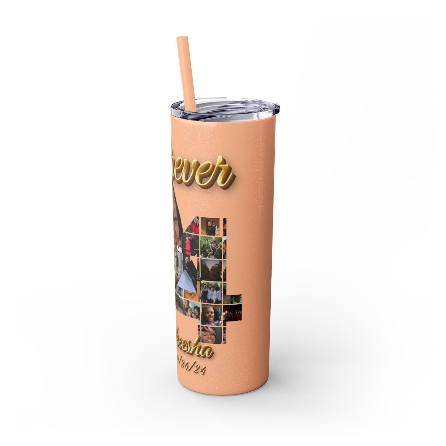 Forever 34 personalized skinny tumblers 20oz