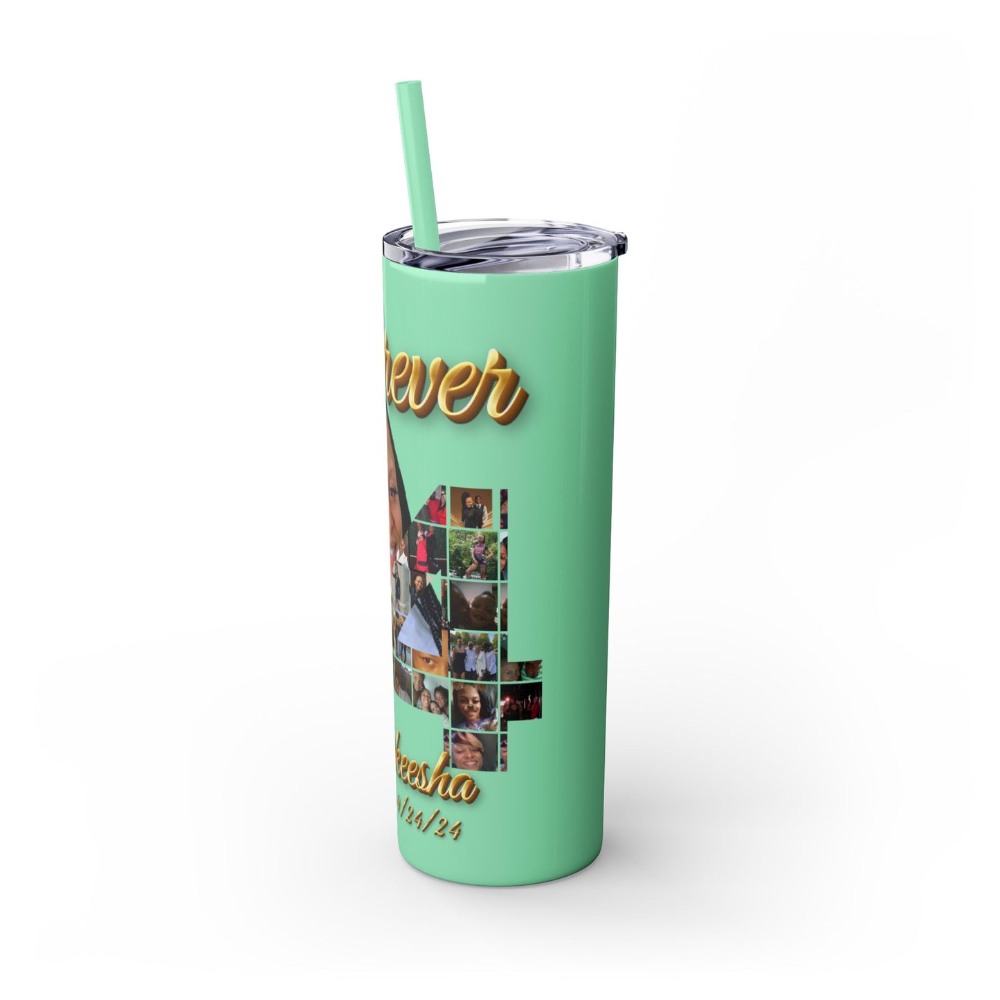 Forever 34 personalized skinny tumblers 20oz
