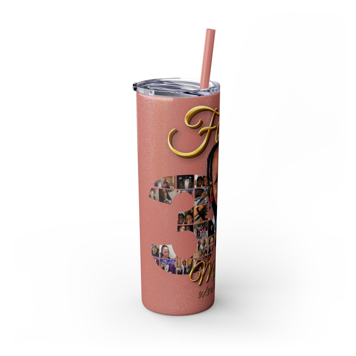 Forever 34 personalized skinny tumblers 20oz