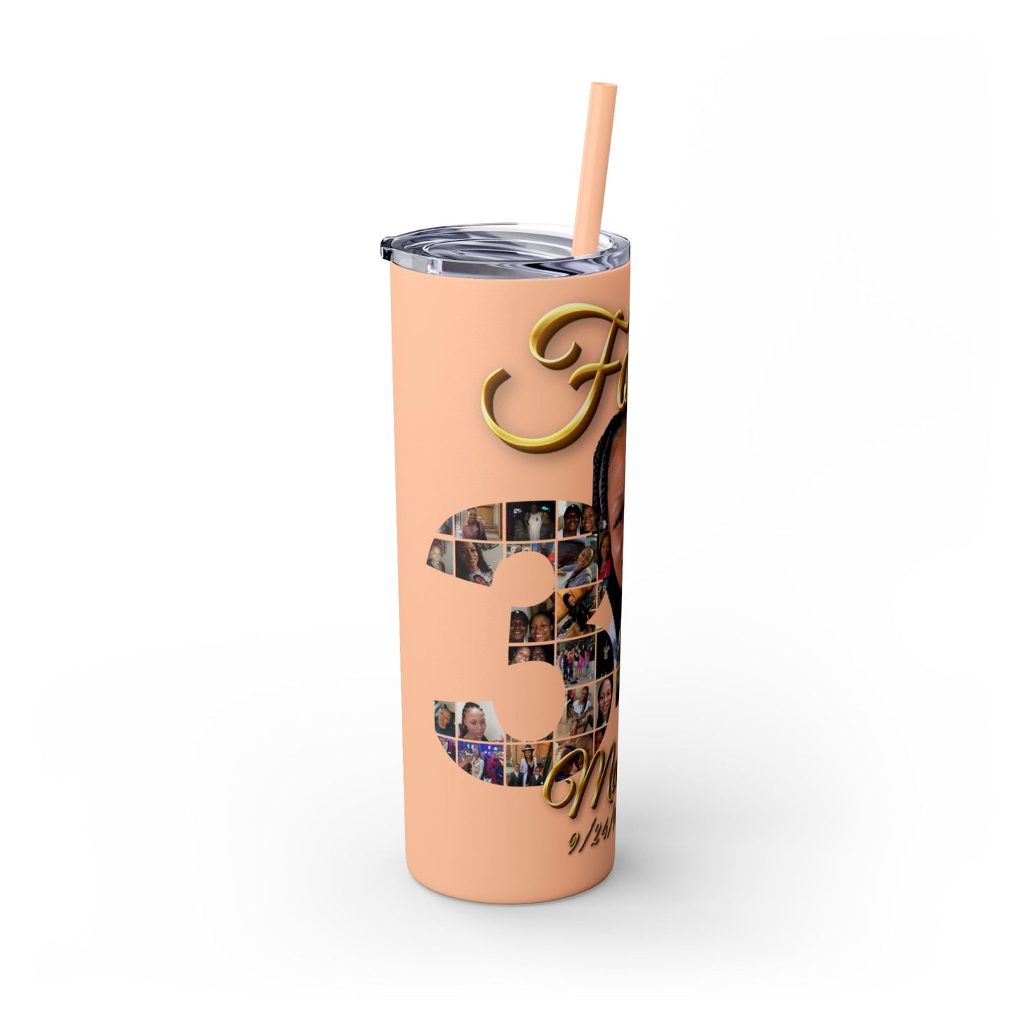 Forever 34 personalized skinny tumblers 20oz