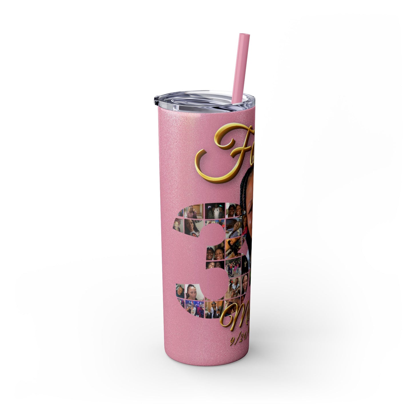Forever 34 personalized skinny tumblers 20oz