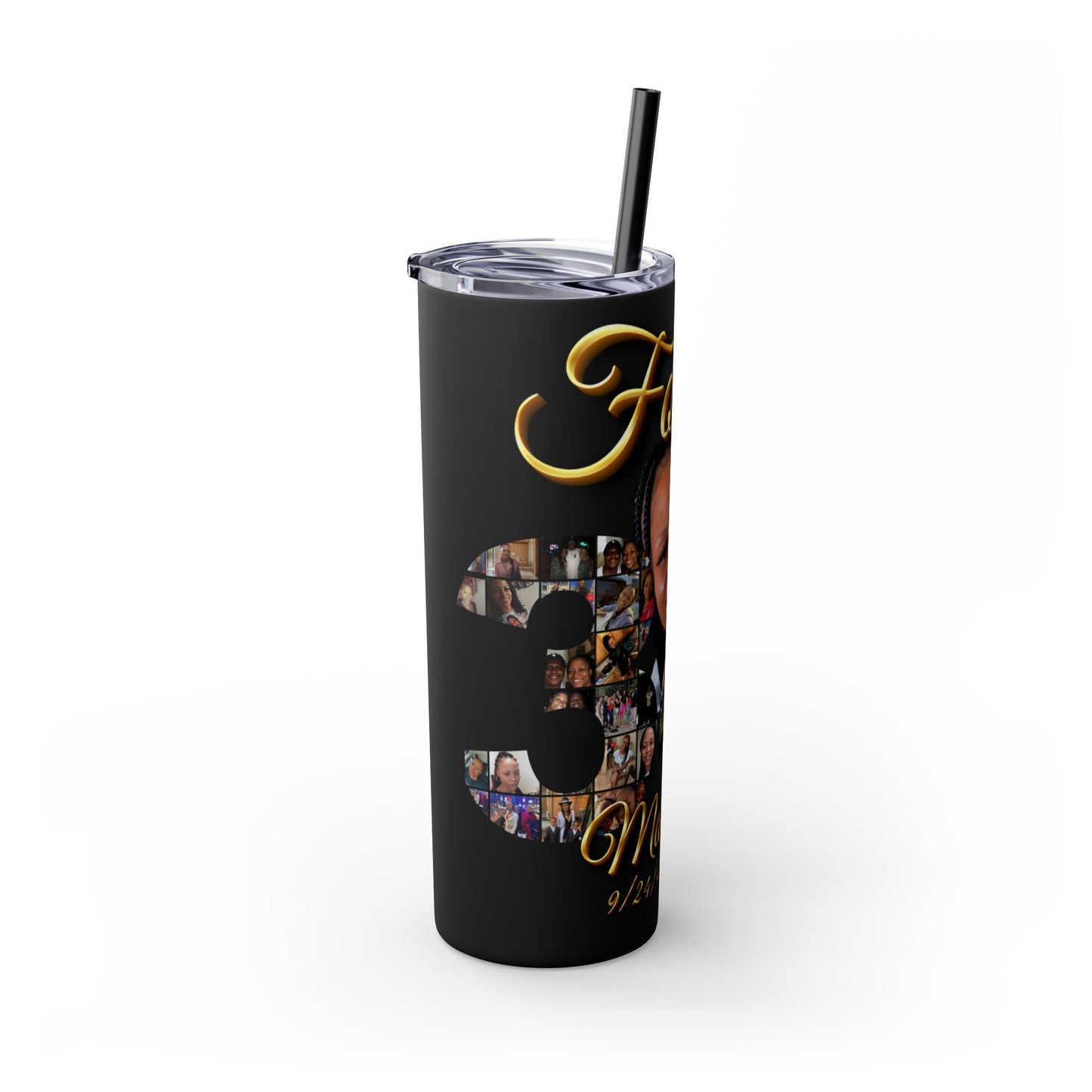 Forever 34 personalized skinny tumblers 20oz