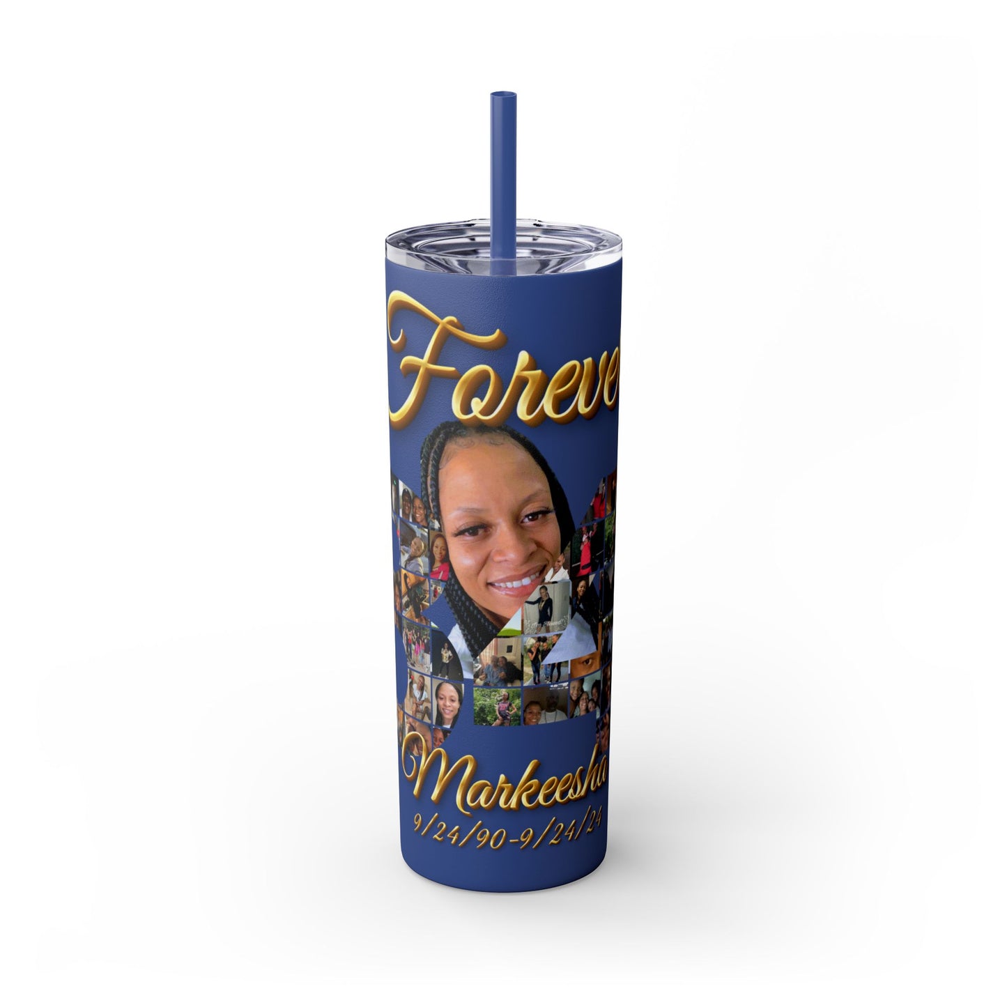 Forever 34 personalized skinny tumblers 20oz
