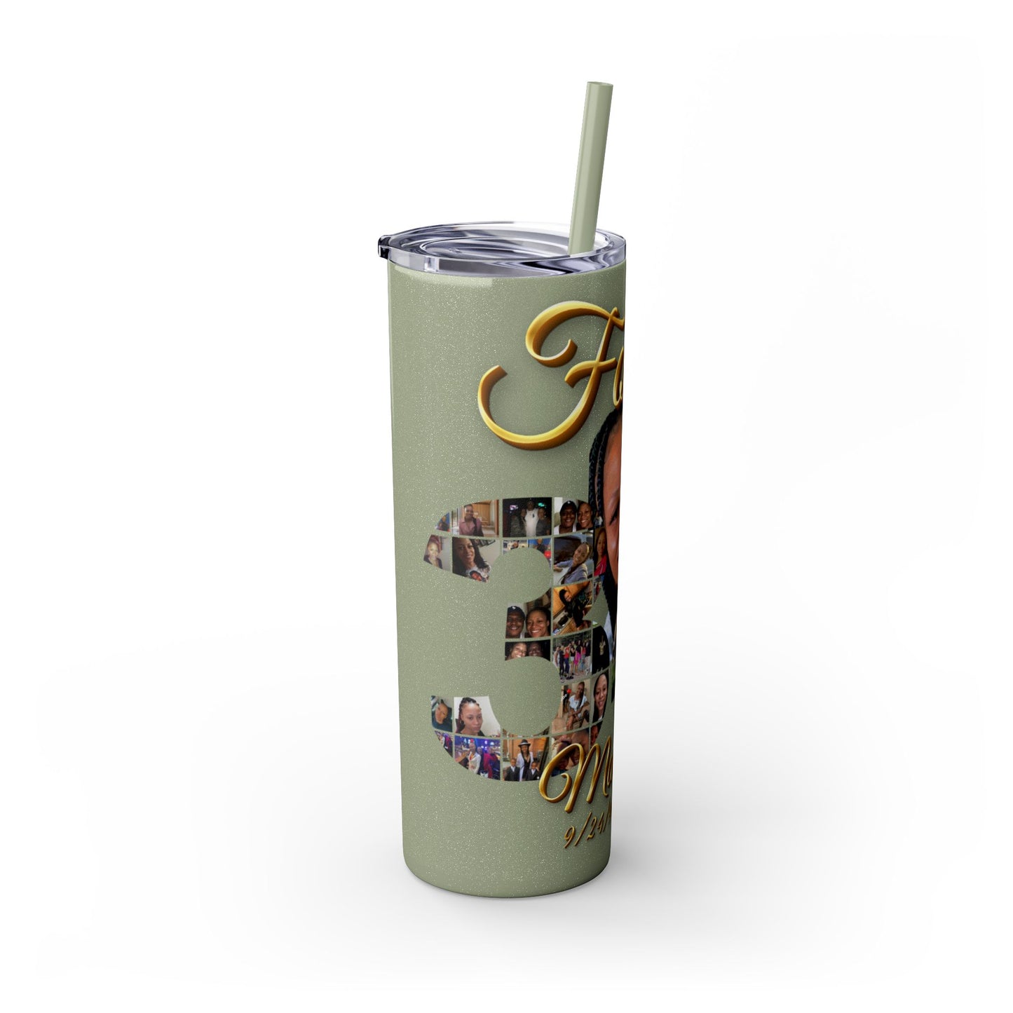 Forever 34 personalized skinny tumblers 20oz
