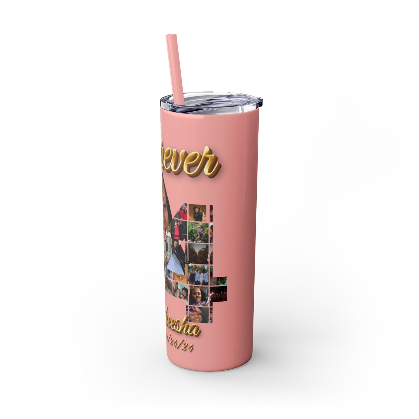 Forever 34 personalized skinny tumblers 20oz