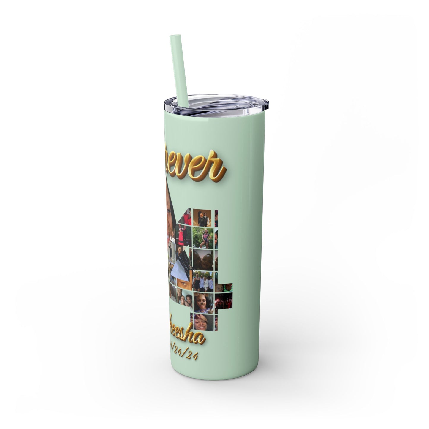 Forever 34 personalized skinny tumblers 20oz