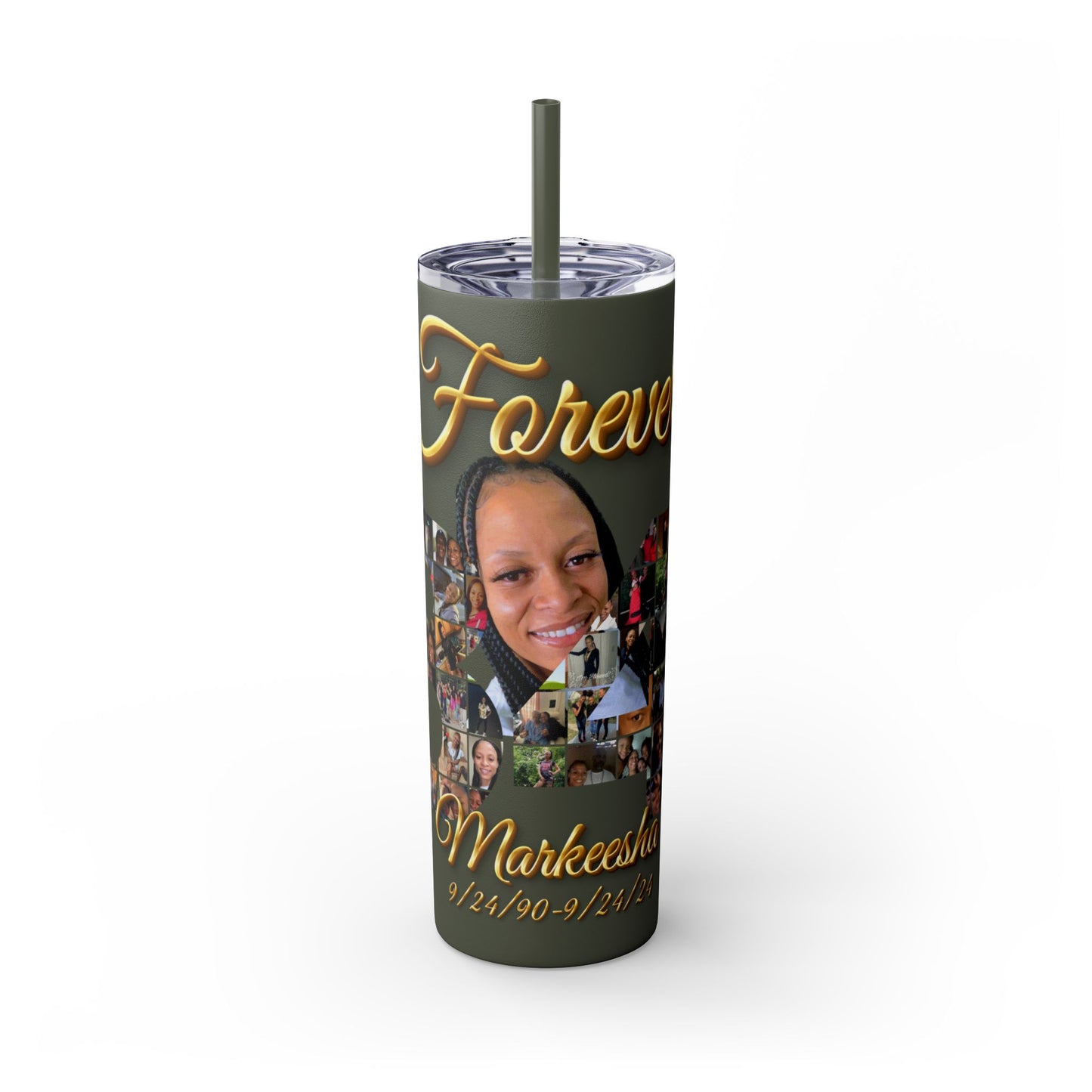 Forever 34 personalized skinny tumblers 20oz