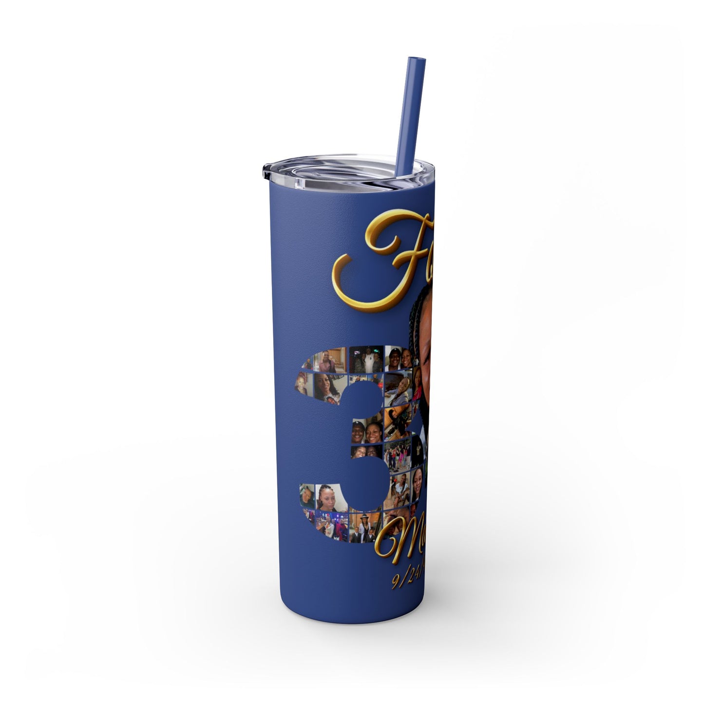 Forever 34 personalized skinny tumblers 20oz