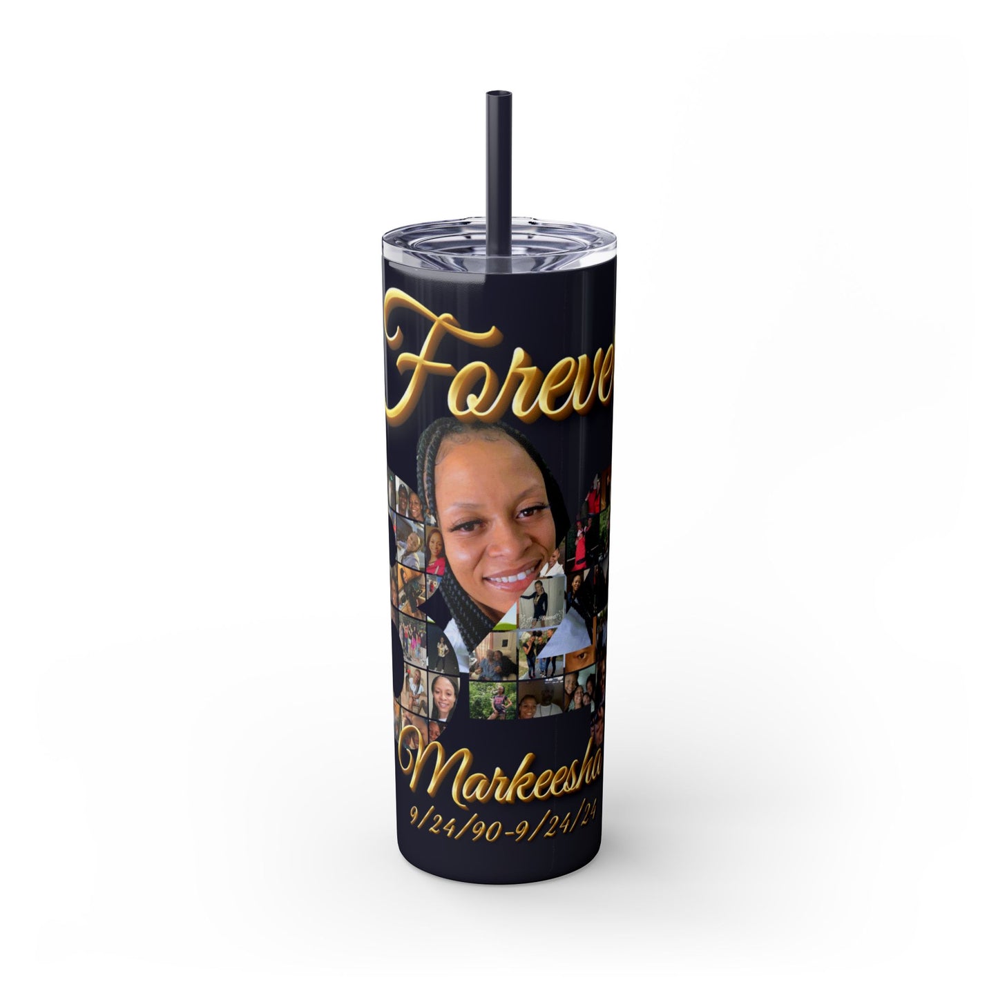 Forever 34 personalized skinny tumblers 20oz