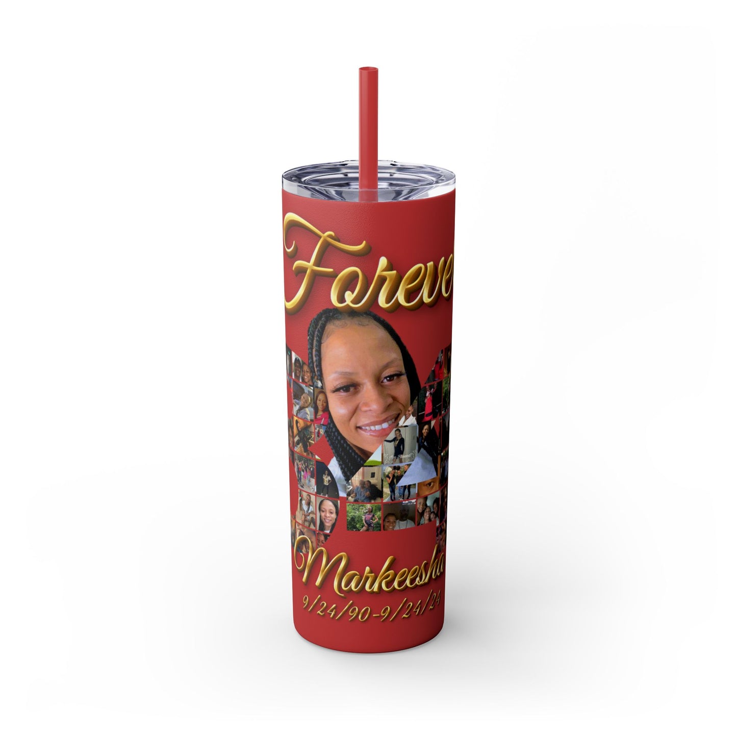 Forever 34 personalized skinny tumblers 20oz