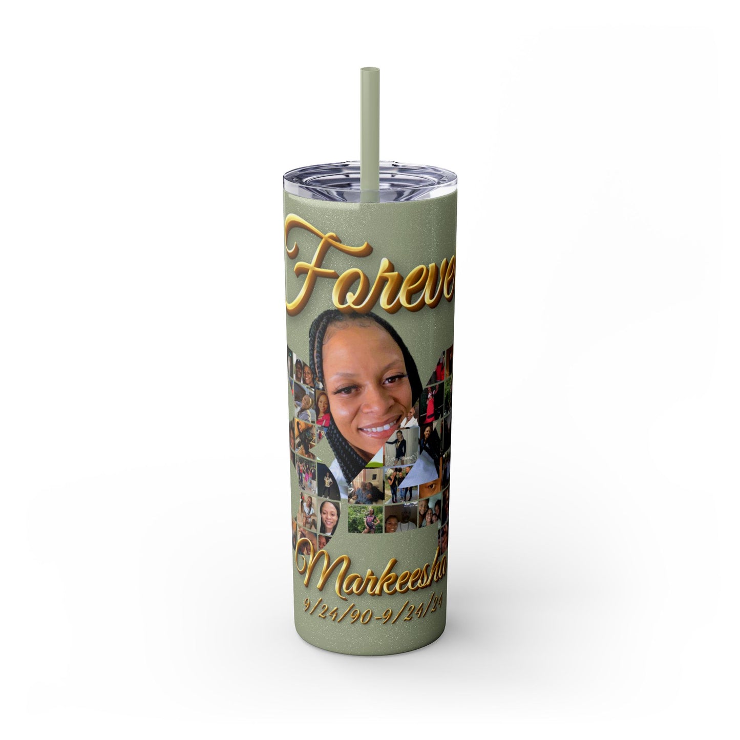 Forever 34 personalized skinny tumblers 20oz