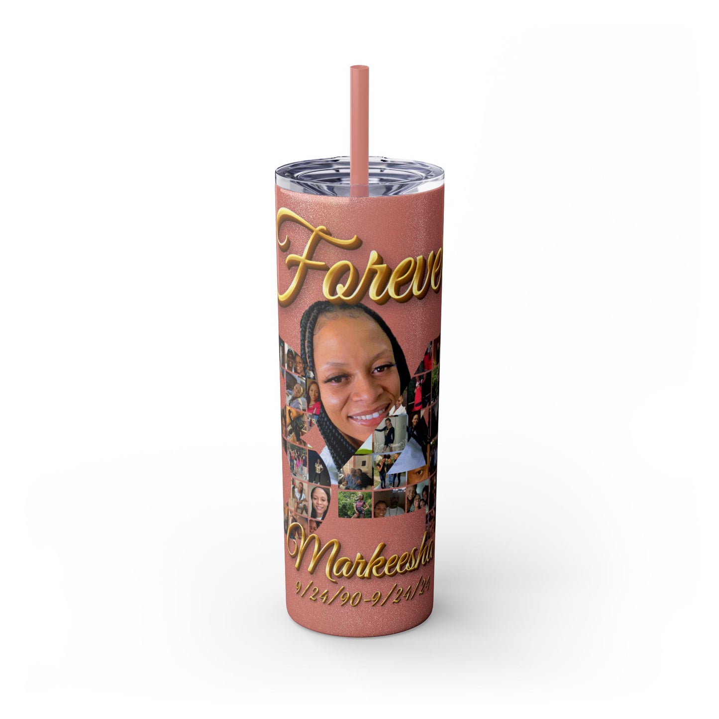 Forever 34 personalized skinny tumblers 20oz