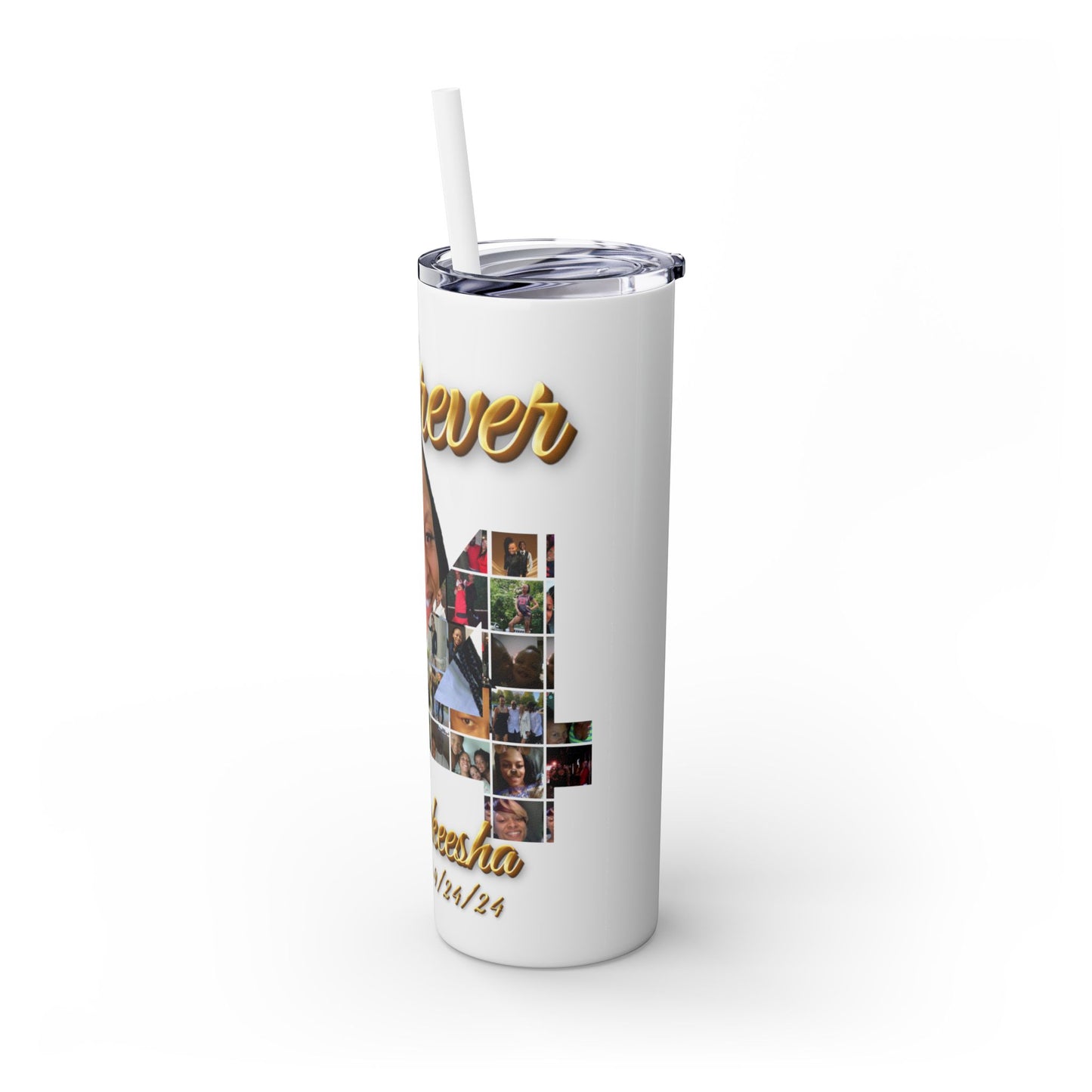 Forever 34 personalized skinny tumblers 20oz