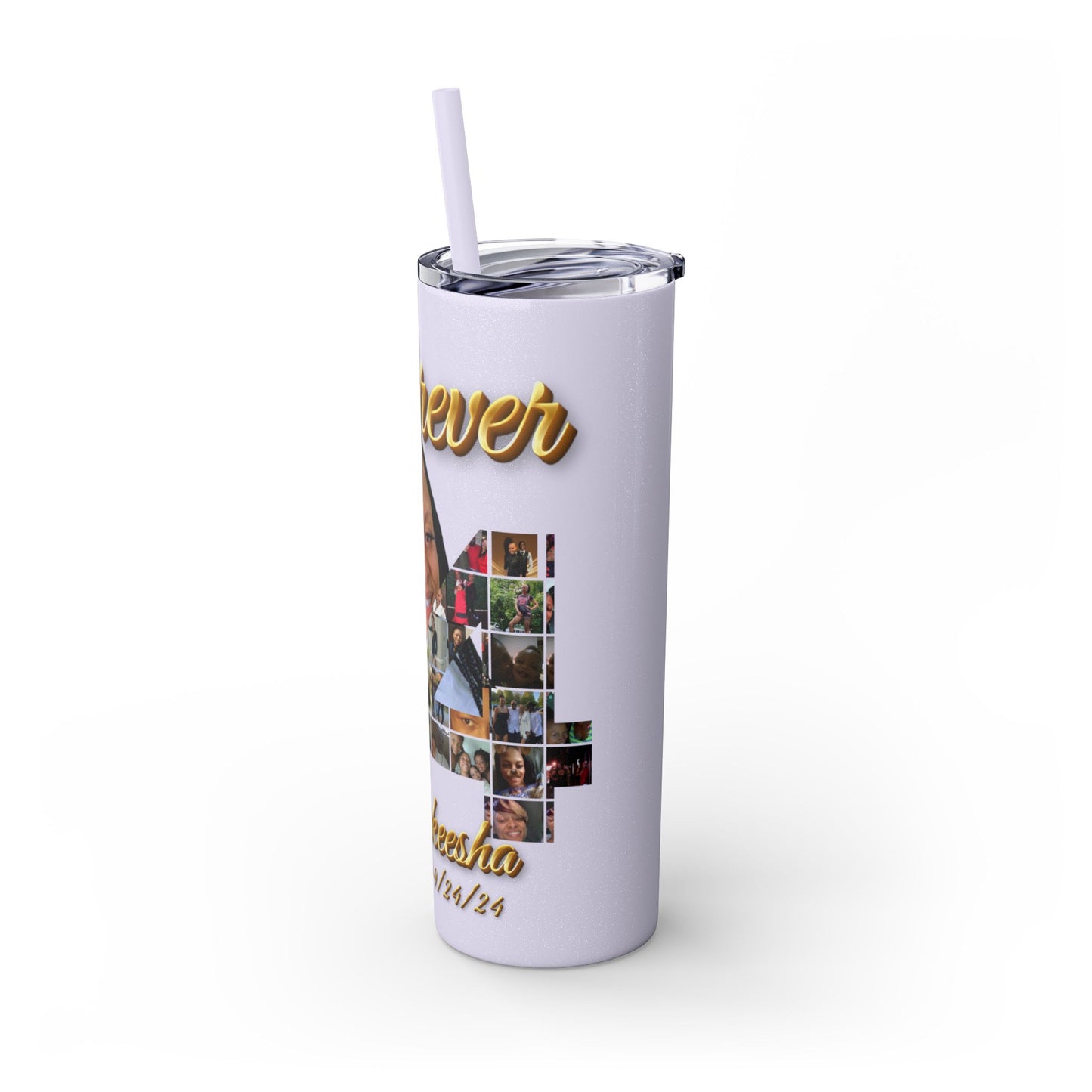 Forever 34 personalized skinny tumblers 20oz