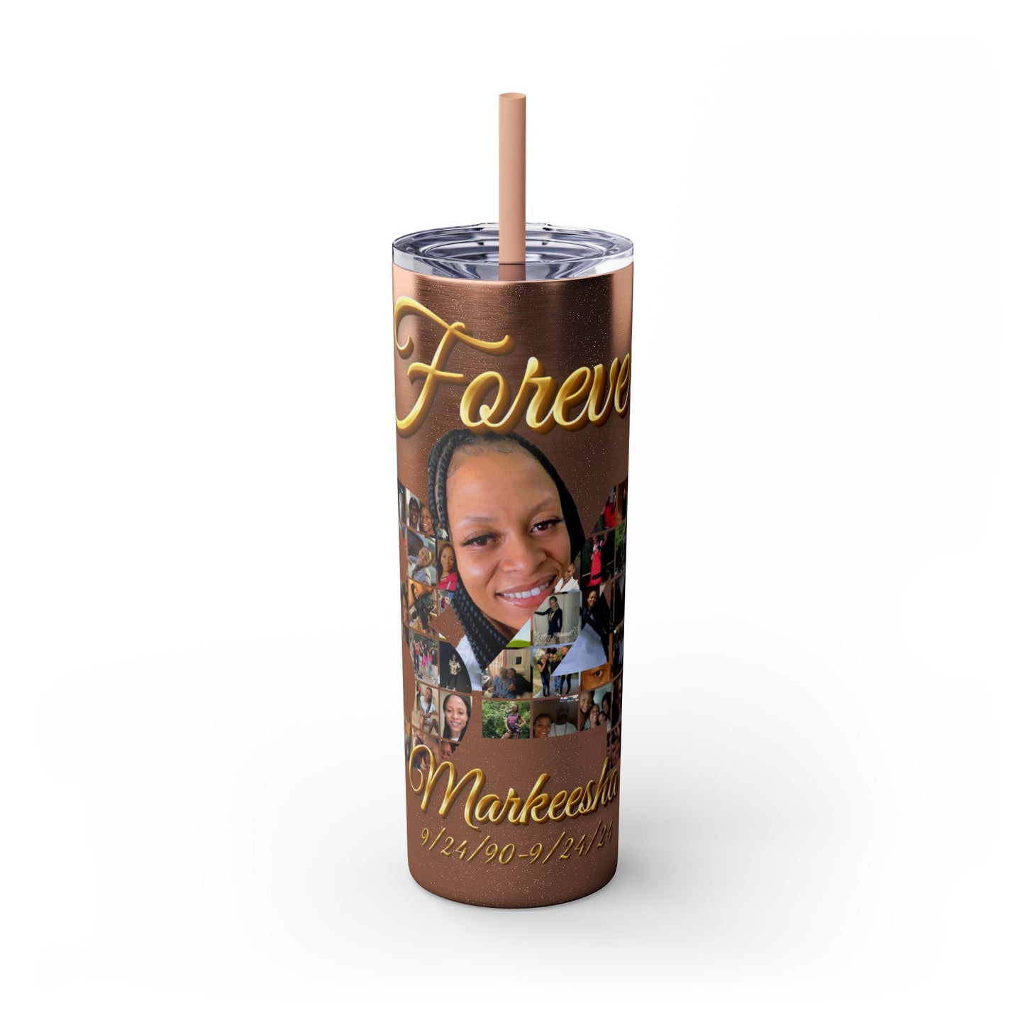 Forever 34 personalized skinny tumblers 20oz