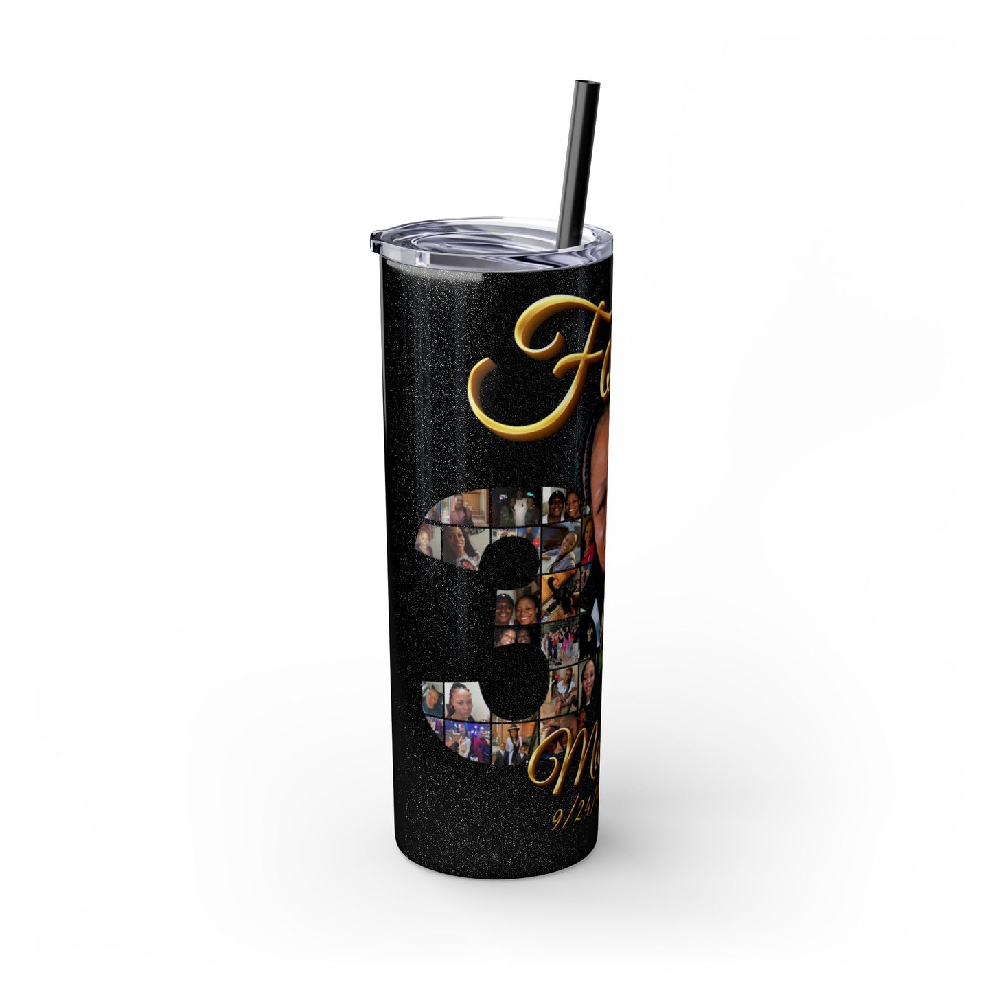 Forever 34 personalized skinny tumblers 20oz