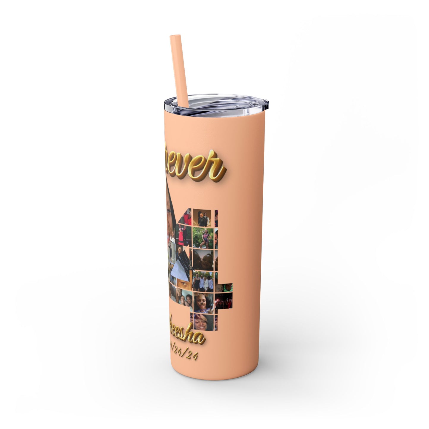 Forever 34 personalized skinny tumblers 20oz