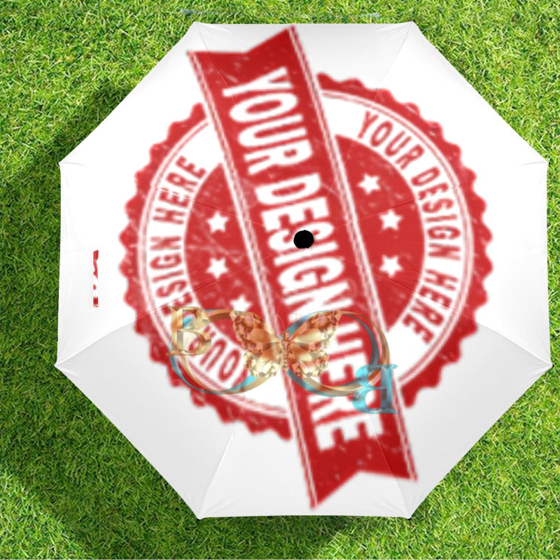 Personalized Umbrella Semi-Automatic Foldable Umbrella Large (Model U12) One Size Semi-Automatic Foldable Umbrella (U12)