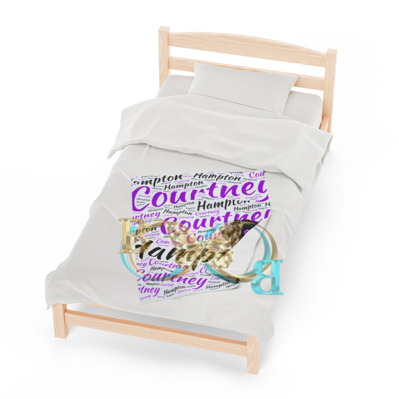Personalized Velveteen Plush Blanket All Over Prints