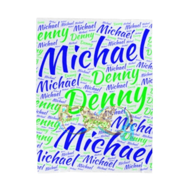 Personalized Velveteen Plush Blanket All Over Prints